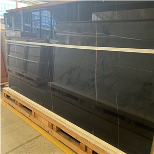 Noir St. Laurent Sintered Stone Tile For Bathroom Decoration