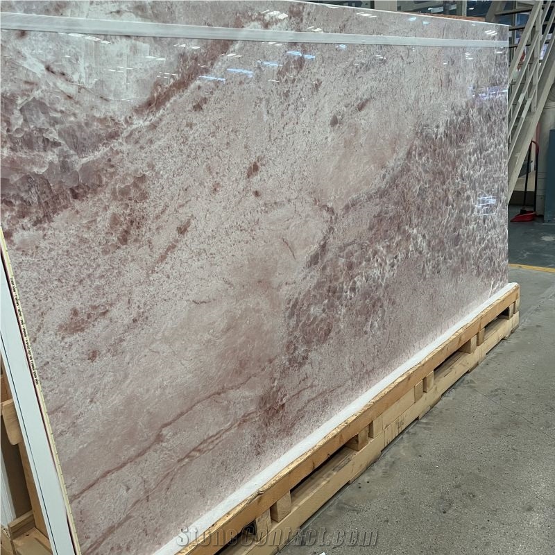 Pink Quartz Look Sintered Stone Wall & Flooring Tiles Design