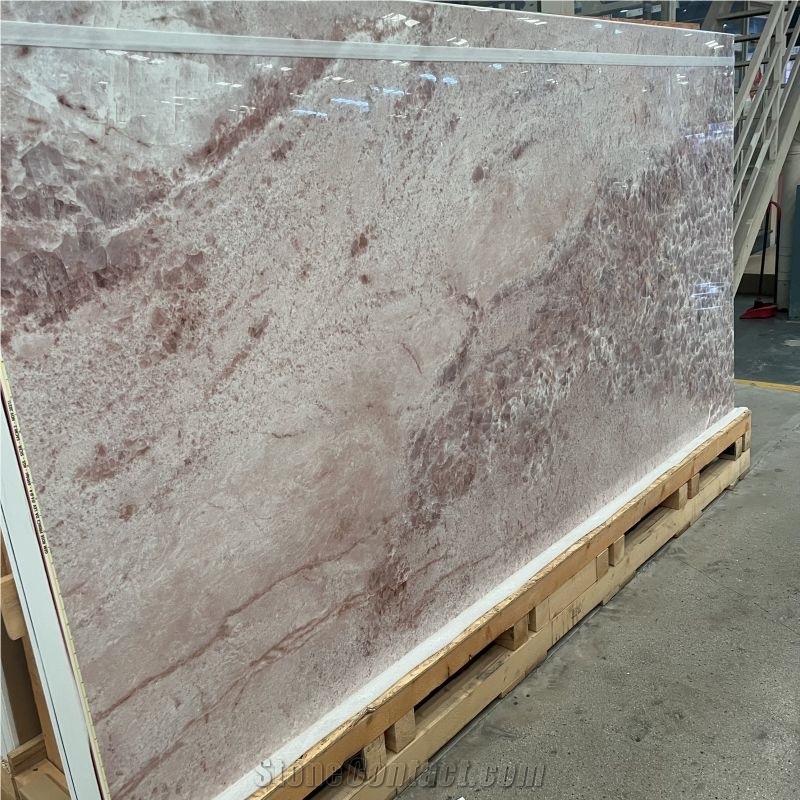 Pink Quartz Look Sintered Stone Wall & Flooring Tiles Design