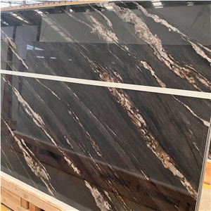 Polished Black Cosmic Black Sintered Stone Slab For Walling Polished Black Cosmic Black Sintered Stone Slab For Walling