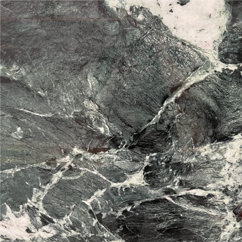 Prada Green Marble Look Sintered Stone Tiles Home Wall Decor