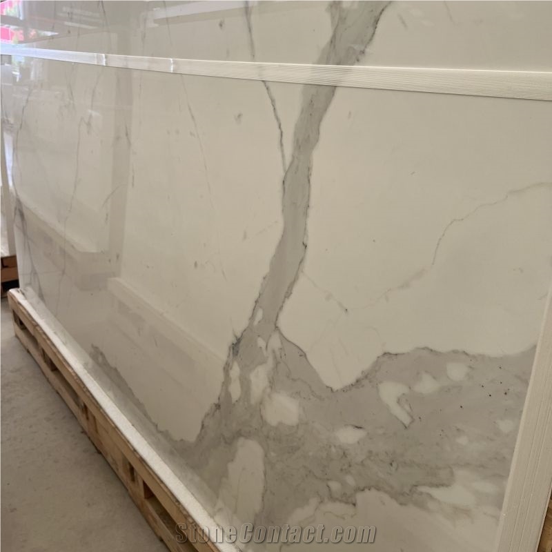 Sintered Calacatta White Stone Slabs And Tiles