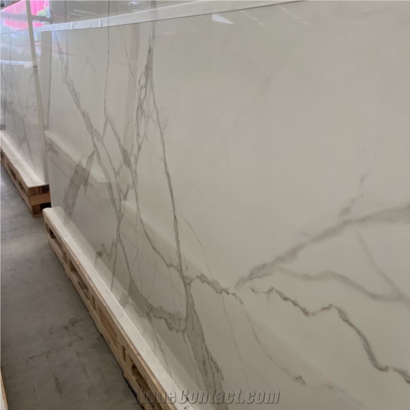 Sintered Calacatta White Stone Slabs And Tiles