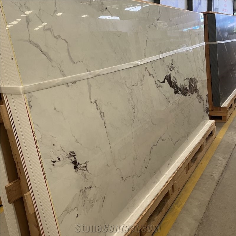 White Artificial Stone Sintered Stone Slab For Bathroom Tile