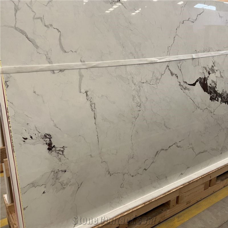 White Artificial Stone Sintered Stone Slab For Bathroom Tile