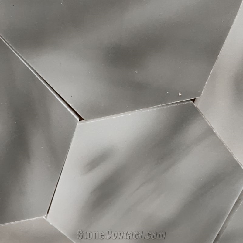 Bathroom Wall Grey And White Marble Mosaic Tiles For Sale