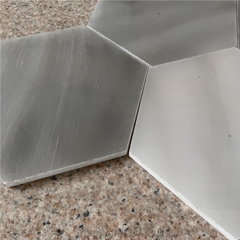 Bathroom Wall Grey And White Marble Mosaic Tiles For Sale