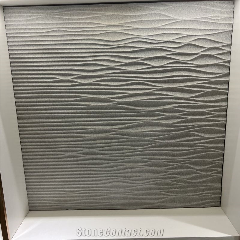 Black Limestone 3D CNC Carving For Home & Hotel Decoration