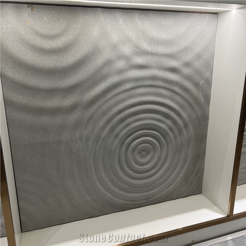 Black Limestone 3D CNC Carving For Home & Hotel Decoration