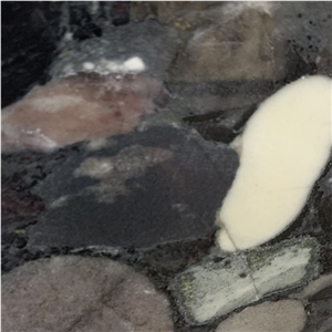 Black Mosaic Granite Slabs And Tiles For Bathroom Flooring