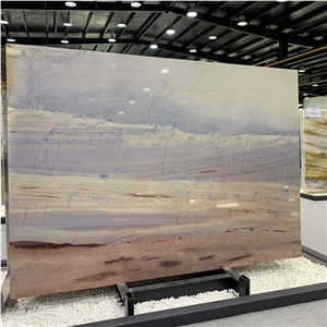 Blue Skylight Azul Tropical Blue Quartzite Slabs For Villa