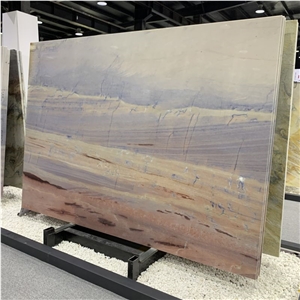 Blue Skylight Azul Tropical Blue Quartzite Slabs For Villa