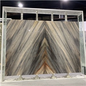 Bookmatch Stone Bethany Blue Quartzite For Villa Wall Decor