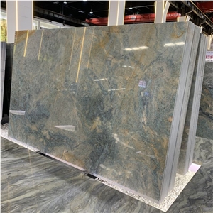 Brazil Amazon Blue Quartzite Slabs & Tiles For Villa Design