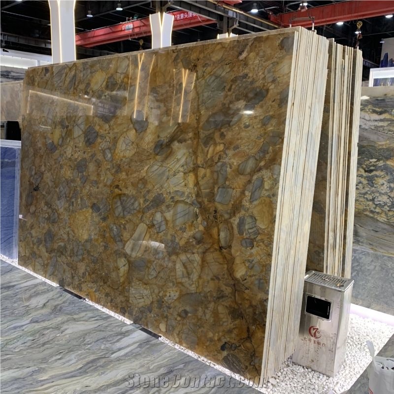 Brazil Golden Via Appia Quartzite Slabs & Wall Flooring Tile