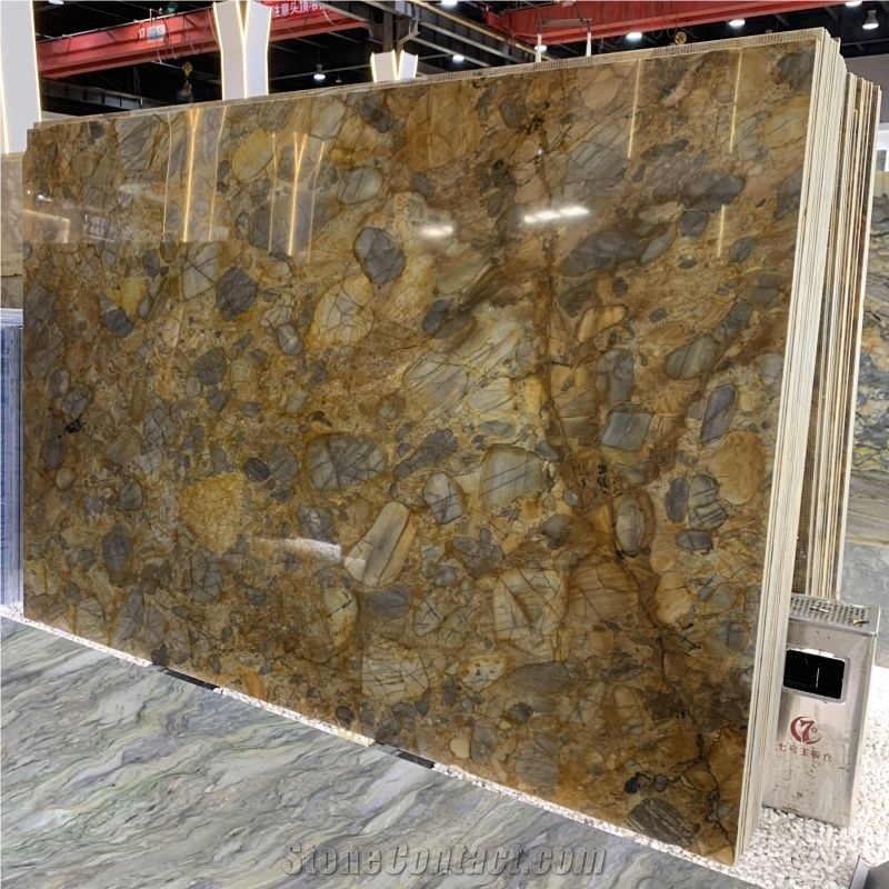 Brazil Golden Via Appia Quartzite Slabs & Wall Flooring Tile