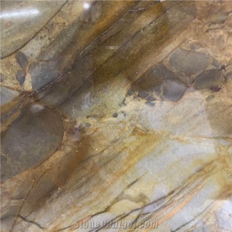 Brazil Golden Via Appia Quartzite Slabs & Wall Flooring Tile