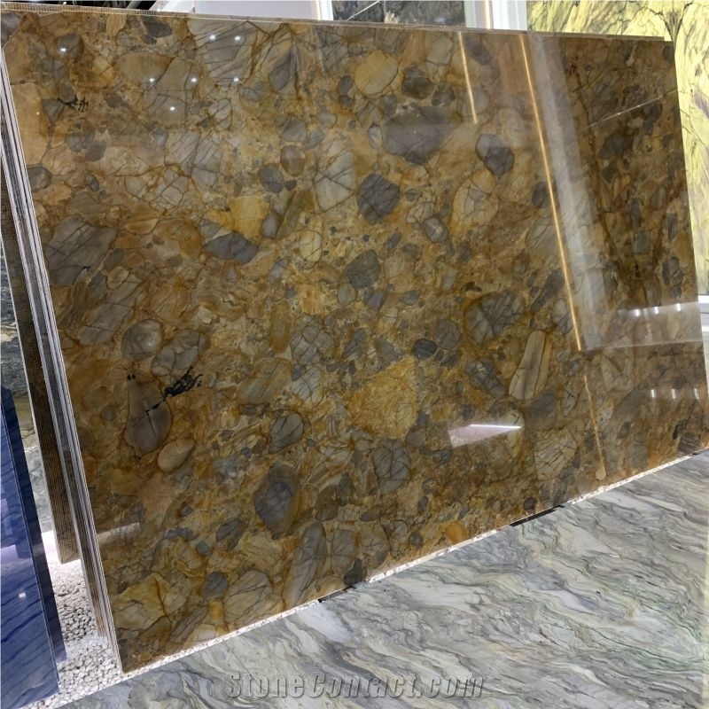Brazil Golden Via Appia Quartzite Slabs & Wall Flooring Tile