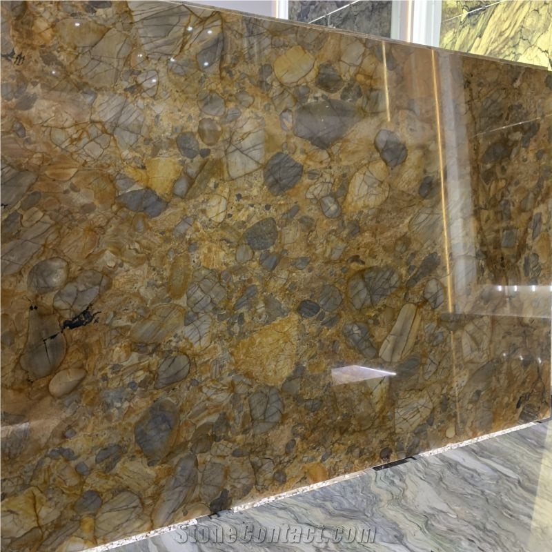 Brazil Golden Via Appia Quartzite Slabs & Wall Flooring Tile