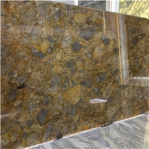 Brazil Golden Via Appia Quartzite Slabs & Wall Flooring Tile