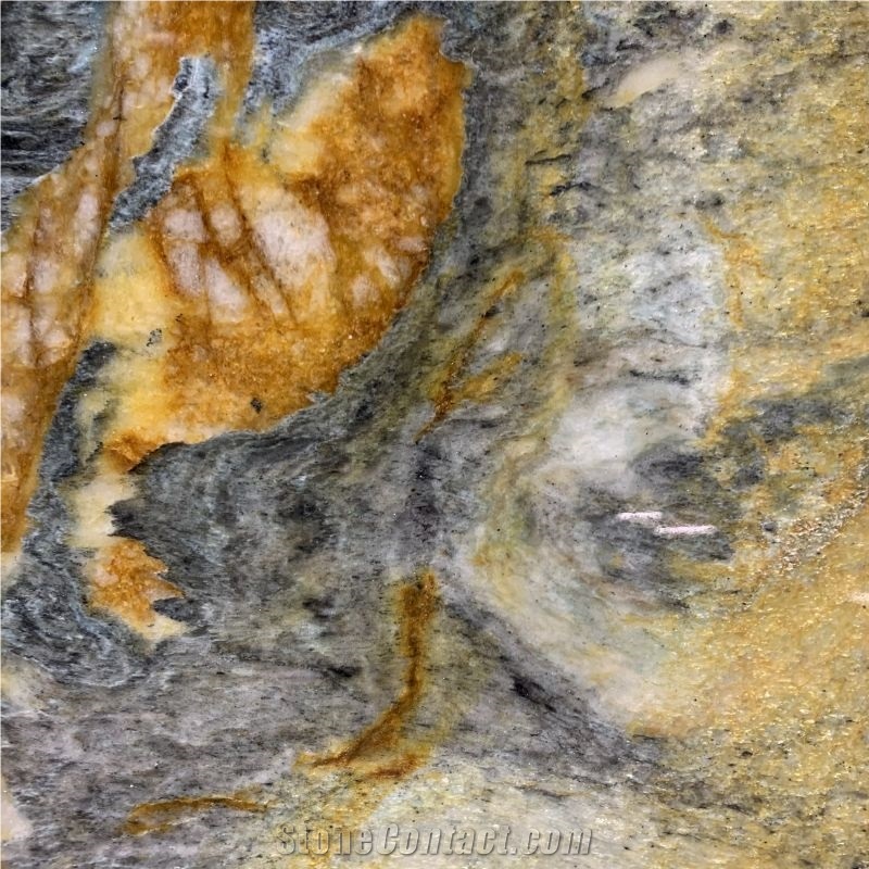 Brazil Luxury Stone Marine Blue Quartzite Slab For Wall Tile