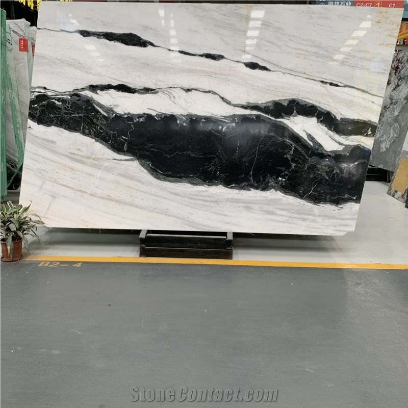 China Panda White Marble Wall Slab For Flooring Tile Project