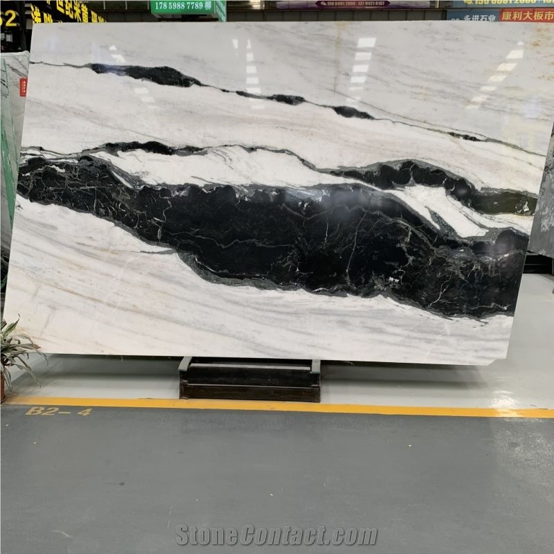 China Panda White Marble Wall Slab For Flooring Tile Project