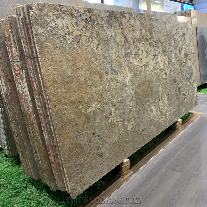 Custom Gold Granite Slabs And Tiles For Villa Project