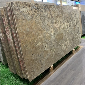 Custom Gold Granite Slabs And Tiles For Villa Project