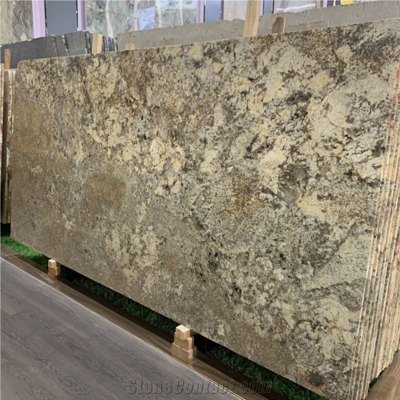 Custom Gold Granite Slabs And Tiles For Villa Project