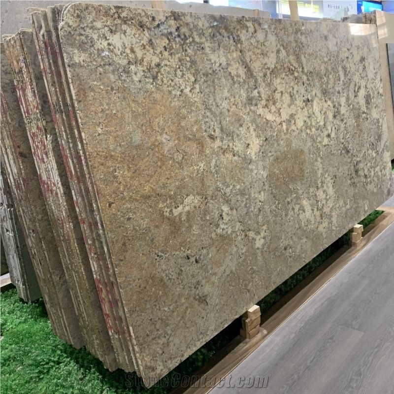 Custom Gold Granite Slabs And Tiles For Villa Project