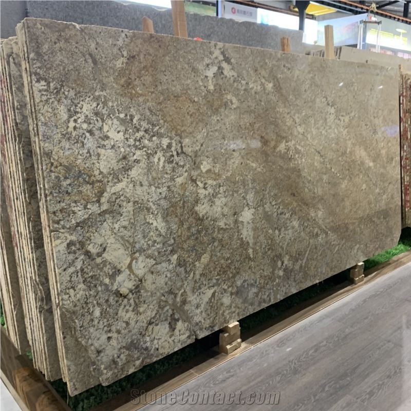 Custom Gold Granite Slabs And Tiles For Villa Project