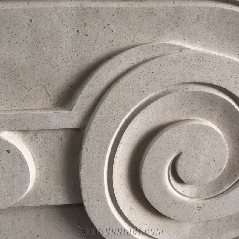 Customize Design Limestone Column Capital For Hotel
