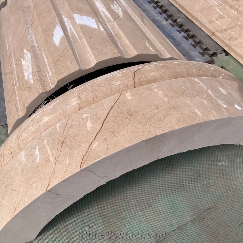 Customize Natural Stone Sofitel Gold Marble Column For Sale