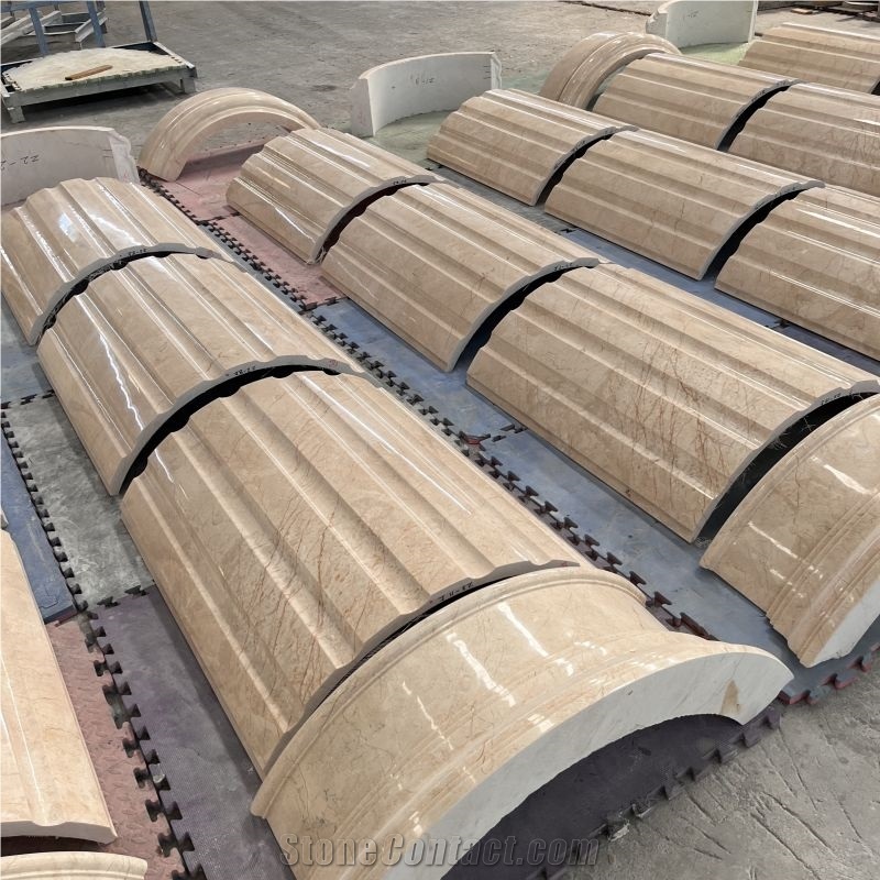 Customize Natural Stone Sofitel Gold Marble Column For Sale