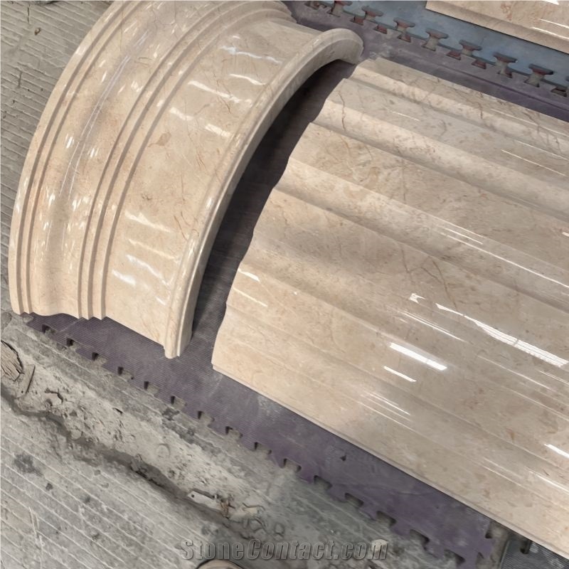 Customize Natural Stone Sofitel Gold Marble Column For Sale