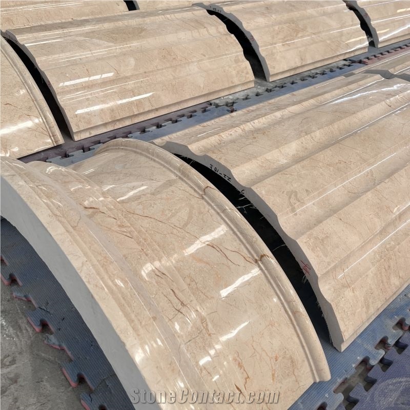 Customize Natural Stone Sofitel Gold Marble Column For Sale