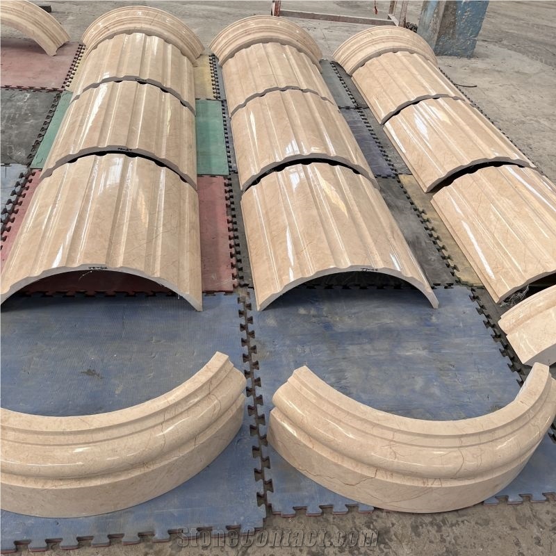 Customize Natural Stone Sofitel Gold Marble Column For Sale