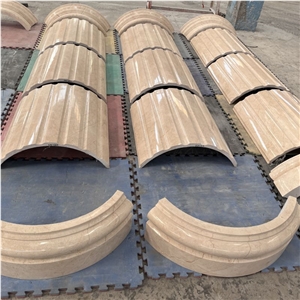Customize Natural Stone Sofitel Gold Marble Column For Sale