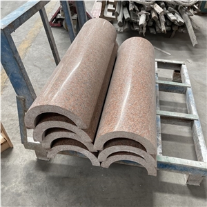 Customized High Quality Red Granite Column For Villa Design
