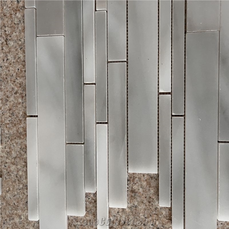 Customized Natural Grey Marble Mosaic Tiles For Wall Design