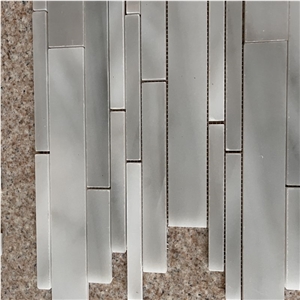 Customized Natural Grey Marble Mosaic Tiles For Wall Design