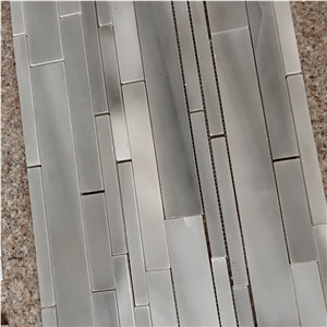 Customized Natural Grey Marble Mosaic Tiles For Wall Design