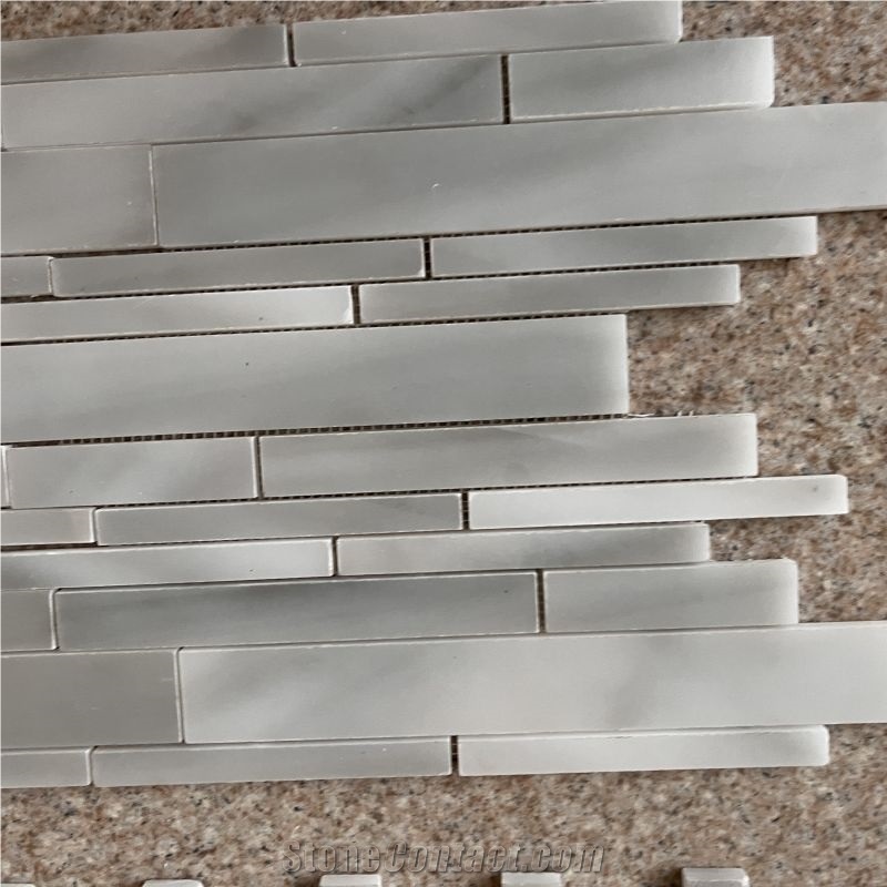 Customized Natural Grey Marble Mosaic Tiles For Wall Design