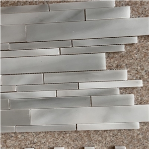 Customized Natural Grey Marble Mosaic Tiles For Wall Design