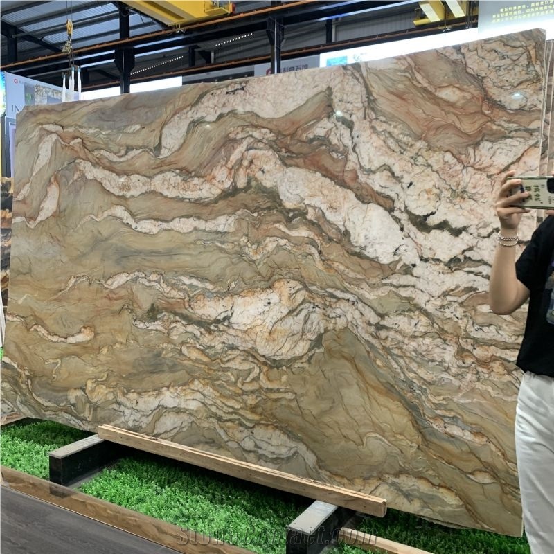 Cut To Size Fusion Quartzite Slabs And Tiles For House Decor