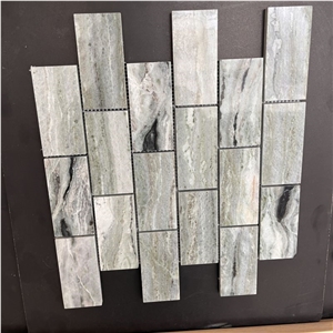 Factory Price Green Marble Mosaic Tiles For Bathroom Walling