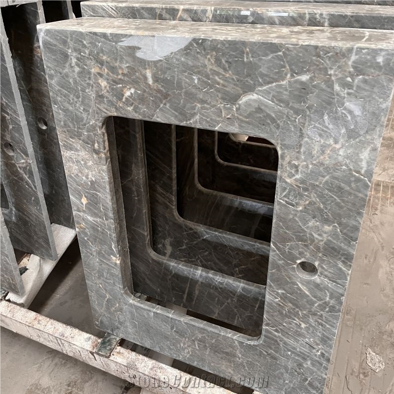 Factory Price Grey Marble Countertop For Bathrooms