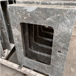 Factory Price Grey Marble Countertop For Bathrooms