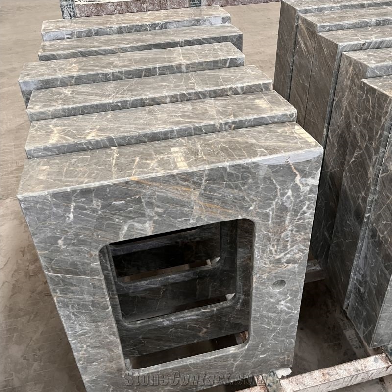 Factory Price Grey Marble Countertop For Bathrooms
